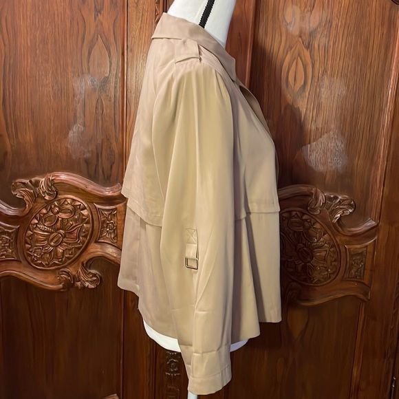 Chicos Tan Jacket Open Front Blouse Blazer - Picture 3 of 10